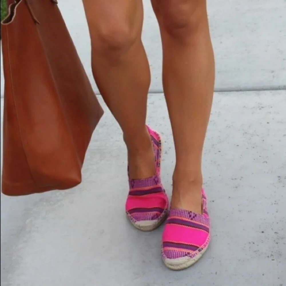 J.CREW Woven Canvas Espadrilles in Pink 10